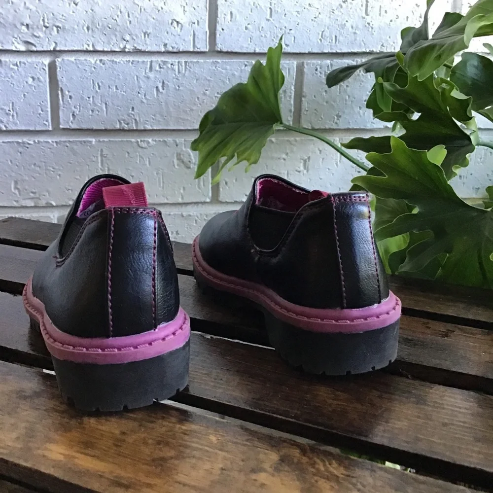 Western Chief Black Pink Toddler Rameos Low Ankle Boots Booties